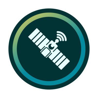 Uydu Simgesi, vektör illüstrasyonu