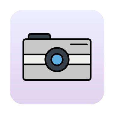 Kamera. Web simgesi basit illüstrasyon 