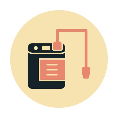 harici sabit disk simgesi, vektör illüstrasyonu basit tasarım