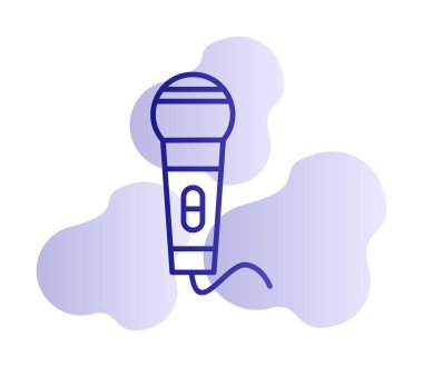 Mikrofon. Web simgesi vektör illüstrasyonu