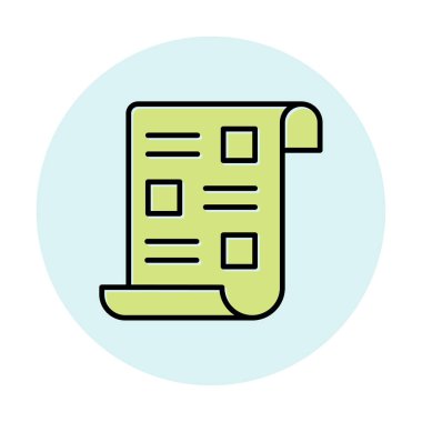 belge simgesi, vektör illüstrasyonu basit tasarım