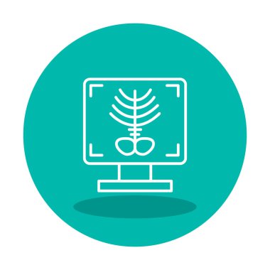 X-ray Bone ikon vektör çizimi