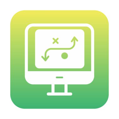 iş stratejisi simgesi, vektör illüstrasyonu basit tasarım