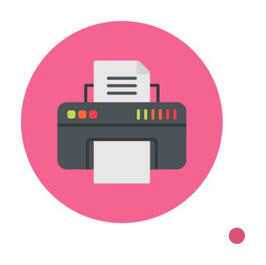 yazıcı simgesi web basit illüstrasyon