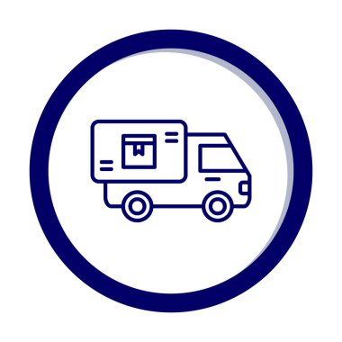 Vektör Tasarımı Teslimat Kamyonu Simgesi Biçimi