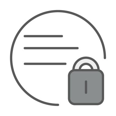 Asma kilit. Web simgesi basit illüstrasyon