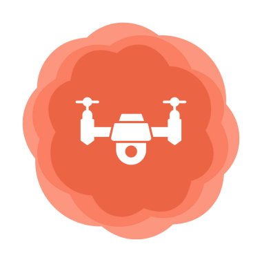 Basit Drone simgesi vektör illüstrasyonu