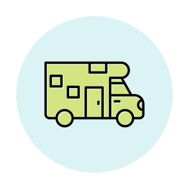 Van düz vektör simgesi