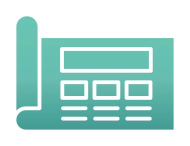 Şablon simgesi, vektör illüstrasyonu basit tasarım