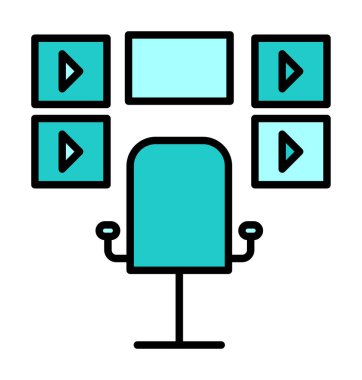 Gözetleme odası. Web simgesi basit illüstrasyon