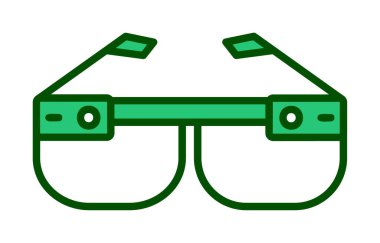 Akıllı Gözlük simgesi vektör çizimi