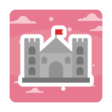 Kale simgesi. Vektör çizim