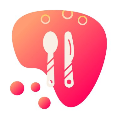 Modern çatal bıçak simgelerinin vektör çizimi                