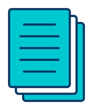 belge simgesi, vektör illüstrasyonu basit tasarım