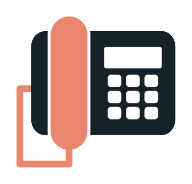 masa telefonu simgesi, vektör illüstrasyonu basit tasarım