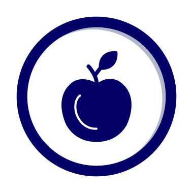 elma web simgesi, vektör çizim  