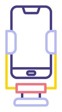 Vektör Smartphone Stand simgesi, basit vektör illüstrasyonu 