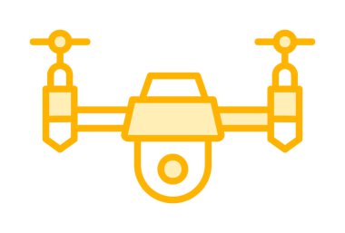 Basit Drone simgesi vektör illüstrasyonu