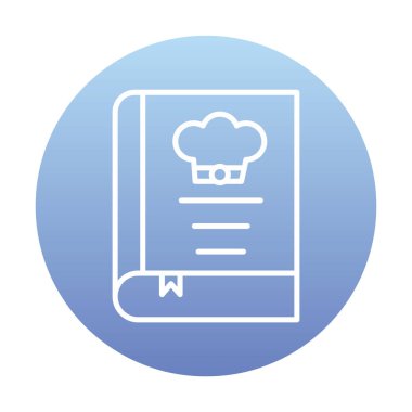 Şef kitap ikonu vektör illüstrasyonu 