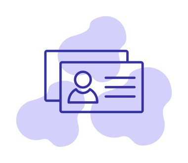 İş Kartları arka planda basit web simgesi. 