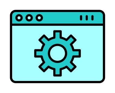 Web Sayfa Ayarları. simge basit illüstrasyon