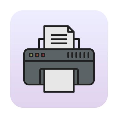 yazıcı simgesi web basit illüstrasyon