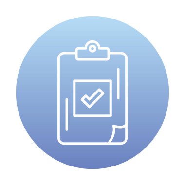 İşaretleme simgesine sahip görev listesi, vektör illüstratörü 