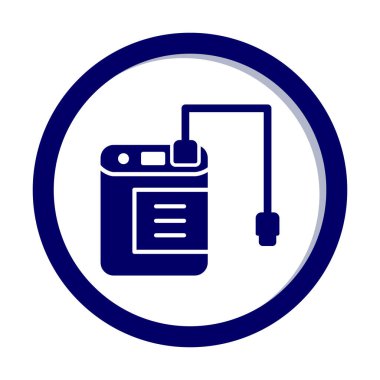 harici sabit disk simgesi, vektör illüstrasyonu basit tasarım