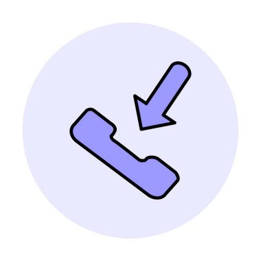 telefon arama simgesi, vektör illüstrasyonu basit tasarım