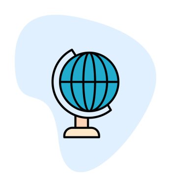 Dünya küresel ikon vektör illüstrasyonuName                