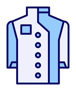 Chef Coat web simgesi, vektör illüstrasyonu