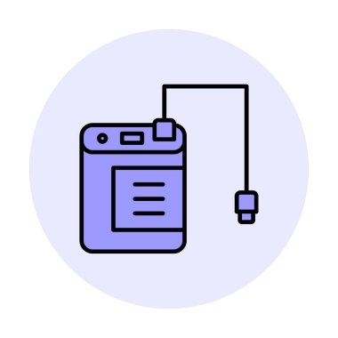 harici sabit disk simgesi, vektör illüstrasyonu basit tasarım