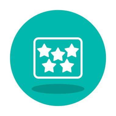 Beş Yıldız derecelendirme konsepti vektör çizimi