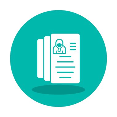 CV belgesi. Web simgesi basit illüstrasyon