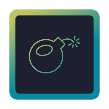 Bomba yassı ikon. vektör renk çizimi