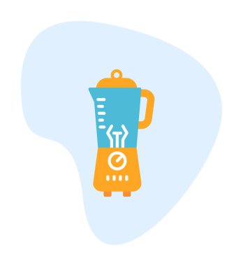 Fırın, yemek pişirme ve vektör illüstrasyonu için renkli karıştırıcı simgesi