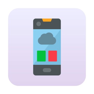 akıllı telefon simgesi, vektör illüstrasyonu basit tasarım