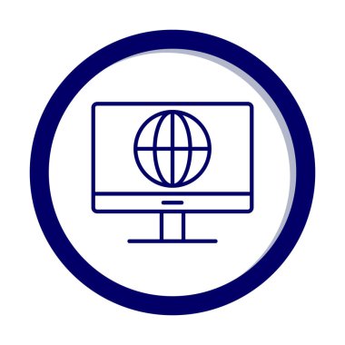 İnternet simgesi vektör illüstrasyonu