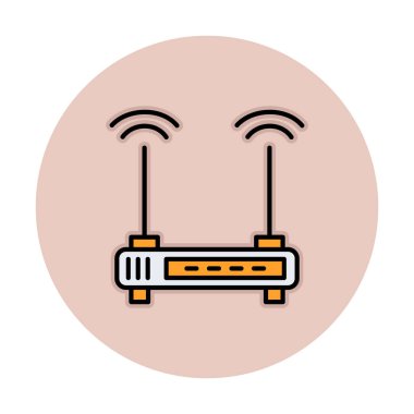 wifi sinyali, Router Aygıt vektör illüstrasyon tasarımı