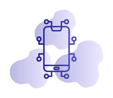 akıllı telefon simgesi, vektör illüstrasyonu basit tasarım