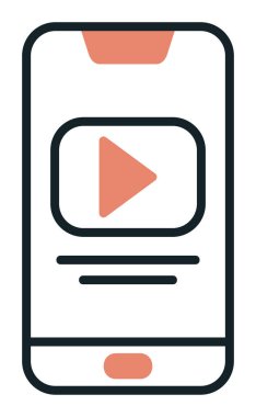 Video simge vektör çizim oynamak