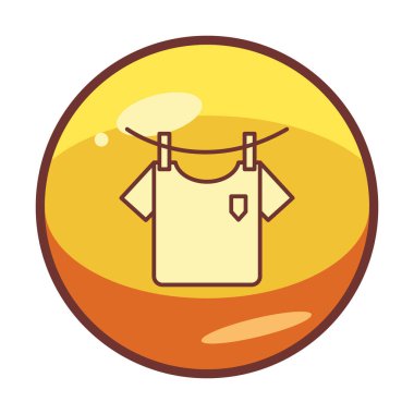 Çamaşır, tişört ikonu, vektör illüstrasyonu