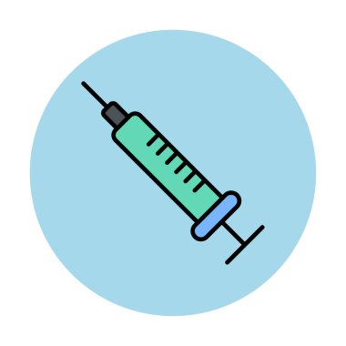 Enjeksiyon Virüsü simgesinin vektör çizimi