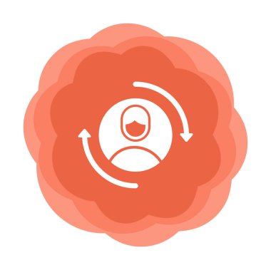 Ziyaretçi web simgesi, vektör illüstrasyonu geri getiriliyor