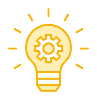 Fikir ampul ikonu vektör illüstrasyonu             