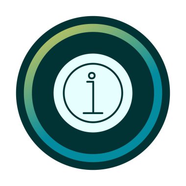 bilgi simgesi. bu daire beyaz bir arkaplanda izole edilmiş 