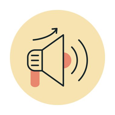 Basit Pazarlama Incerase simgesi, vektör illüstrasyonu