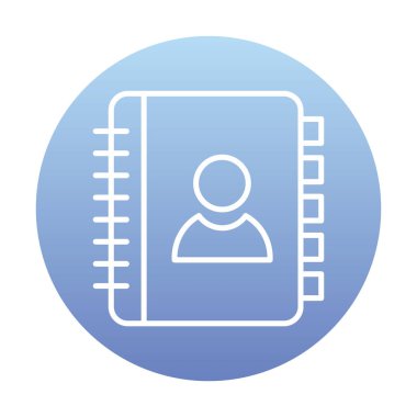 Kişi Kitabı simgesi, vektör illüstrasyonu