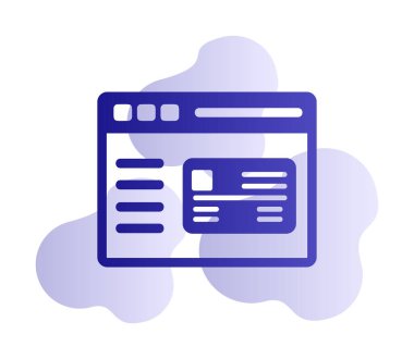 Basit Web Ödeme simgesi, vektör illüstrasyonu