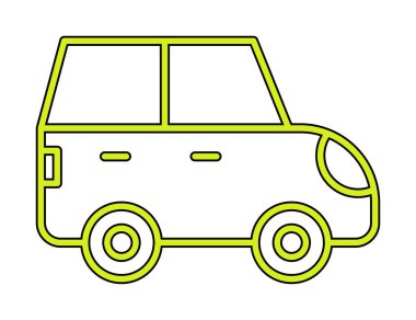 Araba düz simgesi. Vektör çizim 